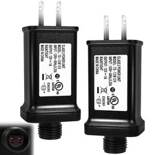 2 PCS Replacement Yard Inflatable Adapter,12V 1A Class 2 Power Supply, Low Vo...
