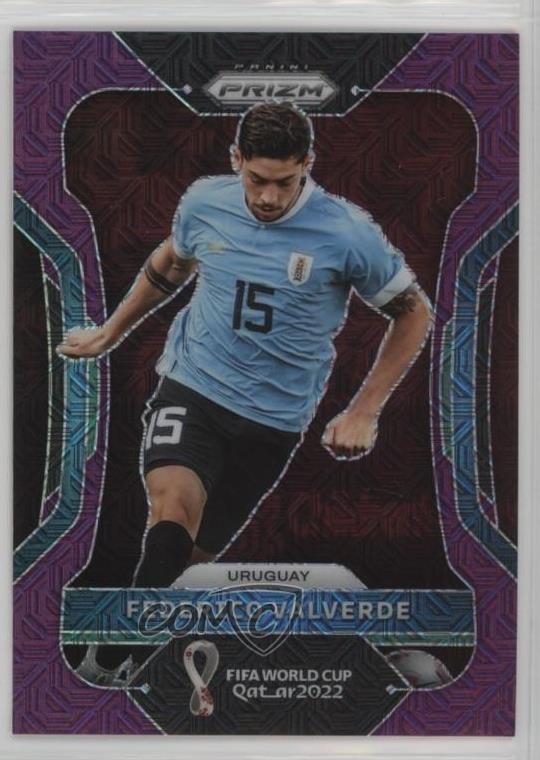2022 Panini Prizm World Cup Qatar Purple Mojo 14/49 Federico Valverde #277 n8d