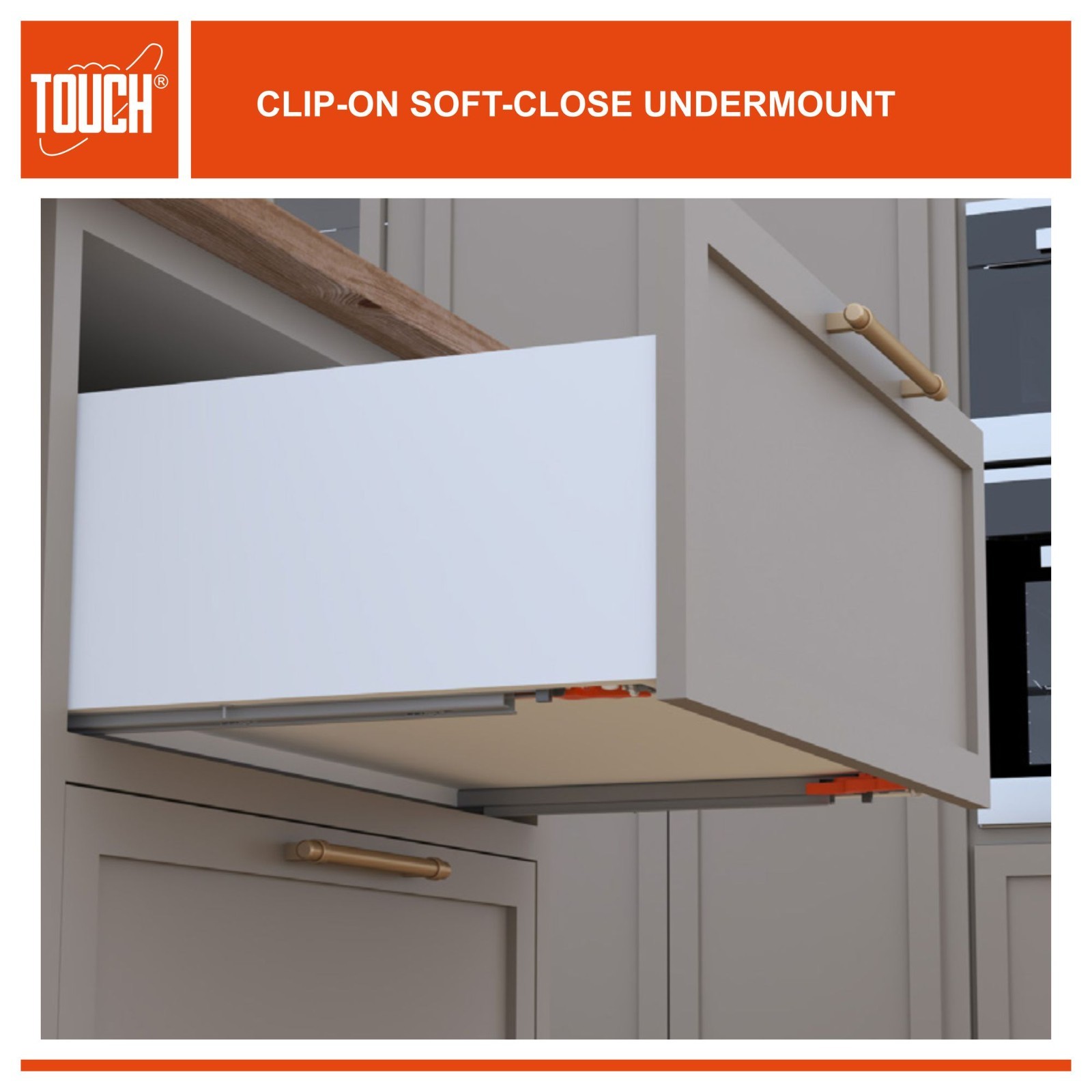 Undermount Drawer Slides Soft Close 12 15 18 & 21 inch For 1/2-5/8" Side Panel