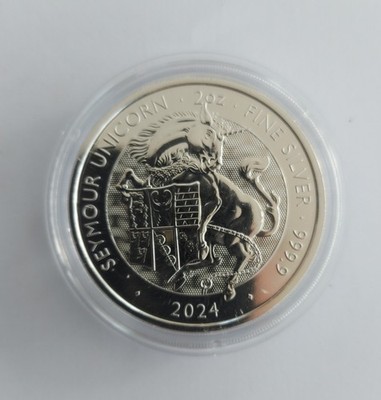 5 Pounds Royal Tudor Beasts Seymour Unicorn 2024 2oz Fine Silver 999.9