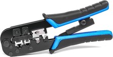 Network Crimper,Cable Stripper Cutter - RJ11 RJ12 RJ45 6P6C/4C,8P8C Connector Cr