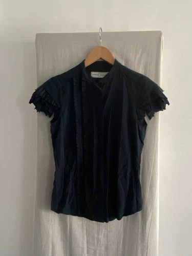 VERONIQUE BRANQUINHO Navy Short Sleeve Top (S8)