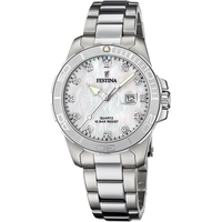 Festina Damenuhr Armbanduhr Damen Uhr Boyfriend Edelstahl F20503/1 Perlmutt
