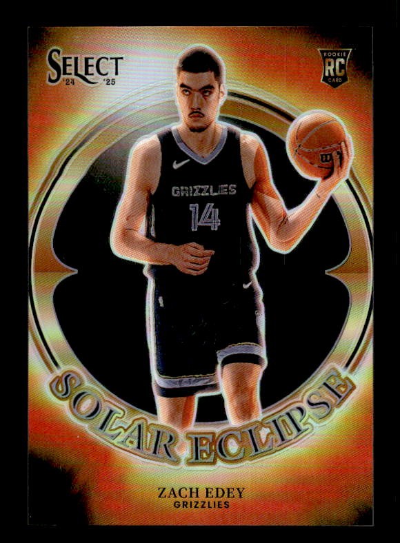 2024-25 Panini Select #6 Zach Edey Solar Eclipse RC