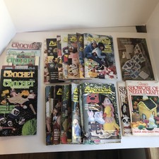 Vintage Annie  s Crochet Newsletter Pattern Club Needlecraft 1980-1987 Lot Of 30