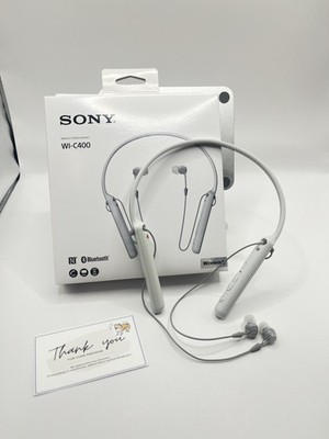 Sony WI-C400/W Wireless Bluetooth Neckband Earbuds Headphones w