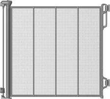 Reinforced Retractable Baby Gate, Mesh Dog Gate, Child Safety Gate for Doorways,