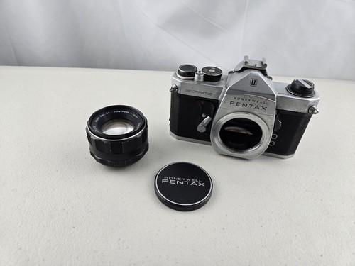 Asahi Pentax Spotmatic SLR 35mm Film Camera W/ Takumar 1.8/55mm Untested