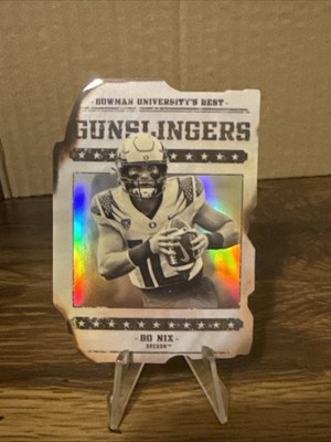 2022-23 Bowman's Best University - Gunslingers & Bandits Die-Cuts Bo Nix #GB-8 