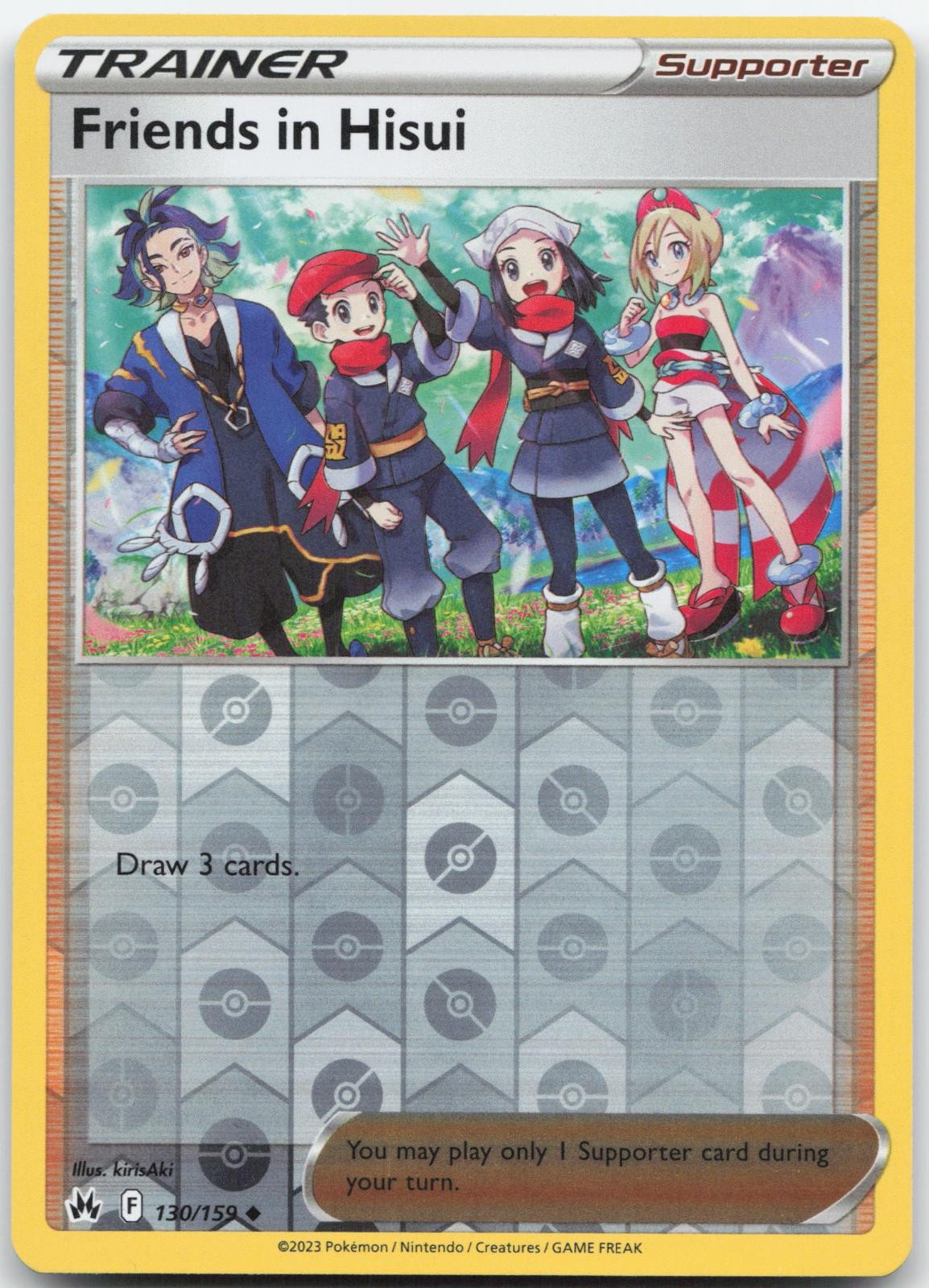 Friends in Hisui - 130/159 Reverse Holo Crown Zenith NM/M