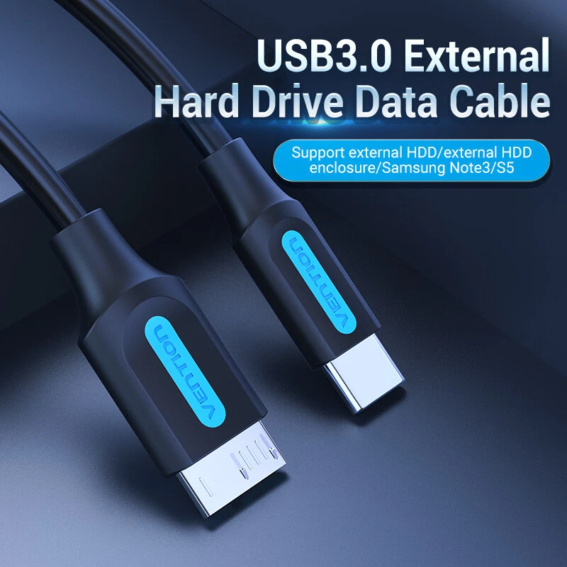 USB 3.0 A to Micro B Cable Charger for MacBook Chromebook External Hard Disk - Image 3 of 4