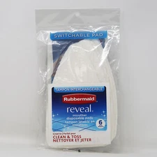 Rubbermaid 1811033 Switchable Microfiber Disposable Scrubber Pads, 6 per Pack