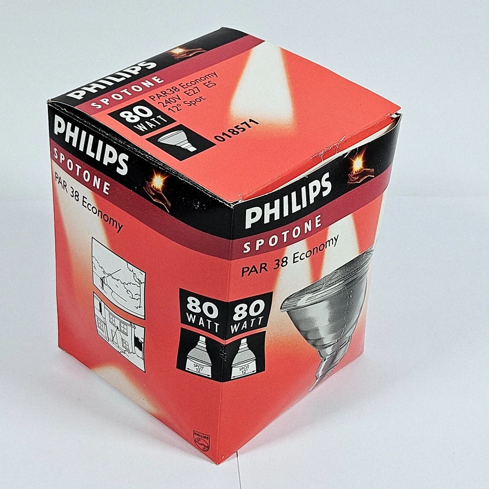 Philips Spotone Light Bulbs Par 38 Economy 80 Watt x2 Bundle - Boxed New Unused - Image 4 of 4