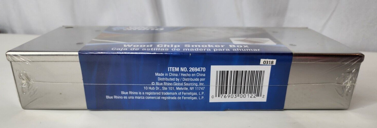 Blue Rhino Master Wood Chip Smoker Box Stainless Steel with Hinged Lid 269470