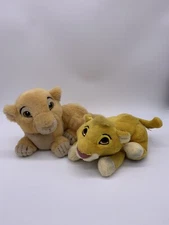 Lot Of 2 Vintage The Lion King Simba Plush Stuffed Animals Walt Disney World Toy