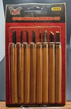 Professional Choice Wood Carving Chisel Tool Set 8 Pieces NOS