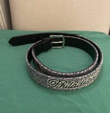 LN Philadelphia Cricket Club Needlepoint Belt  Grays Black  Men Size 42