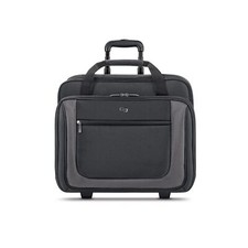 Solo New York Bryant Rolling Laptop Bag, Black/Grey, 14" x 16.8" x 5" PT136 
