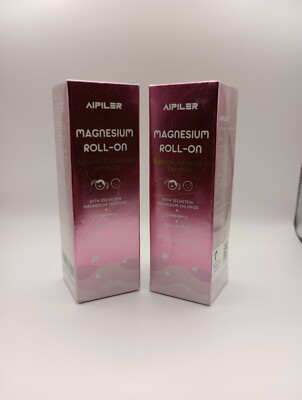 (2 Pack) Ampler Magnesium Roll On for Relaxation & Muscle Relief   3.17 oz