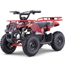 New Kids Red Flame Electric ATV 36V 500W Mini Off-Road Ride-On Quad Four Wheeler