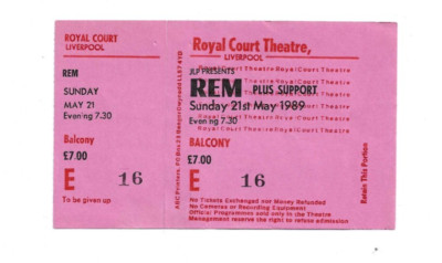 R.E.M. (REM) - Green World Tour - Rare Royal Court Theatre, Liverpool ticket (3)