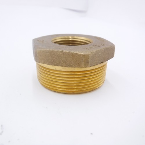 2" Male NPT x 1" Female NPT Brass Hex Bushing Lead Free