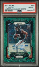 2023 Panini Prizm #315 Tyler Scott Autograph-Green Scope PSA 10
