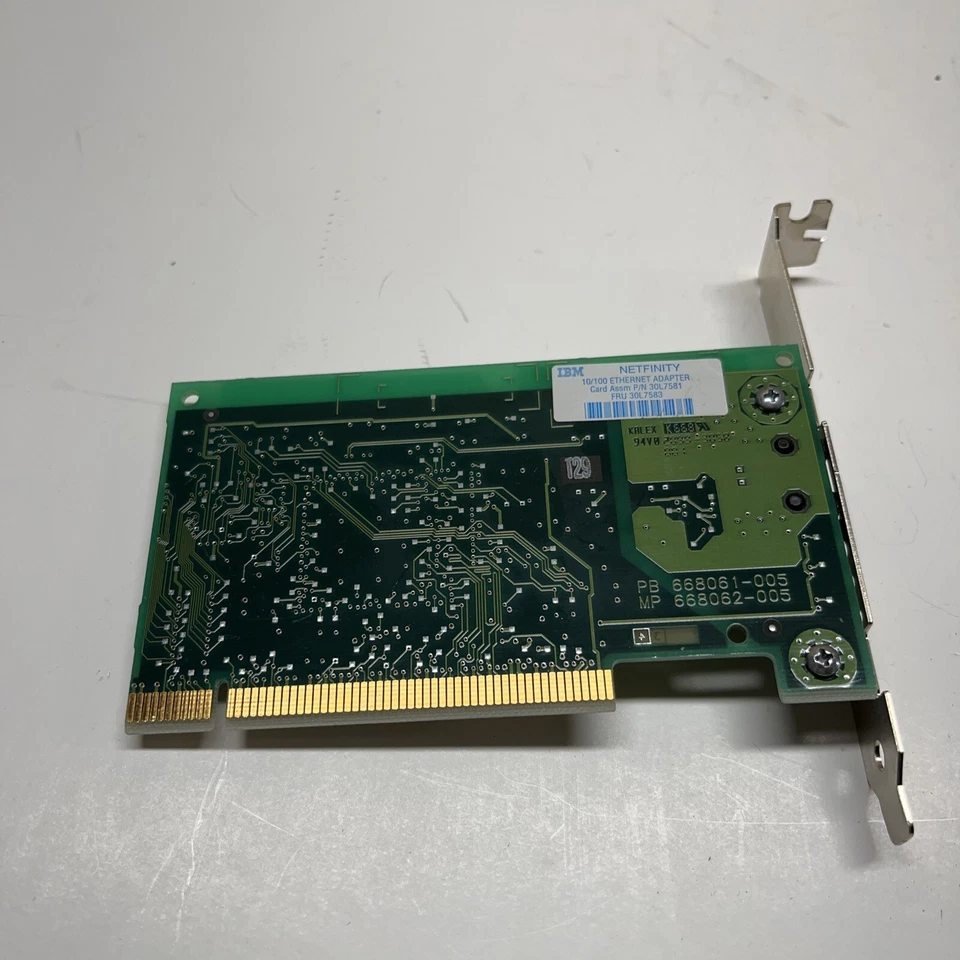IBM NETFINITY 30L7583 10/100 ETHERNET ADAPTER CARD 30L7581 16-BIT PCI BUS - Image 4 of 4
