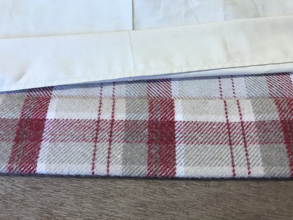 Rideau Tartan à carreaux laine mélangée - Rouge - 140x260 cm - Laine/Polyester | Leroy Merlin