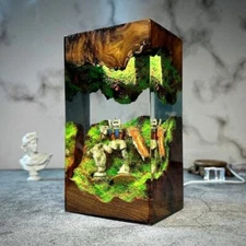 Gundam Night Lamp, BROKEN Gundam in Deep Ocean Night light