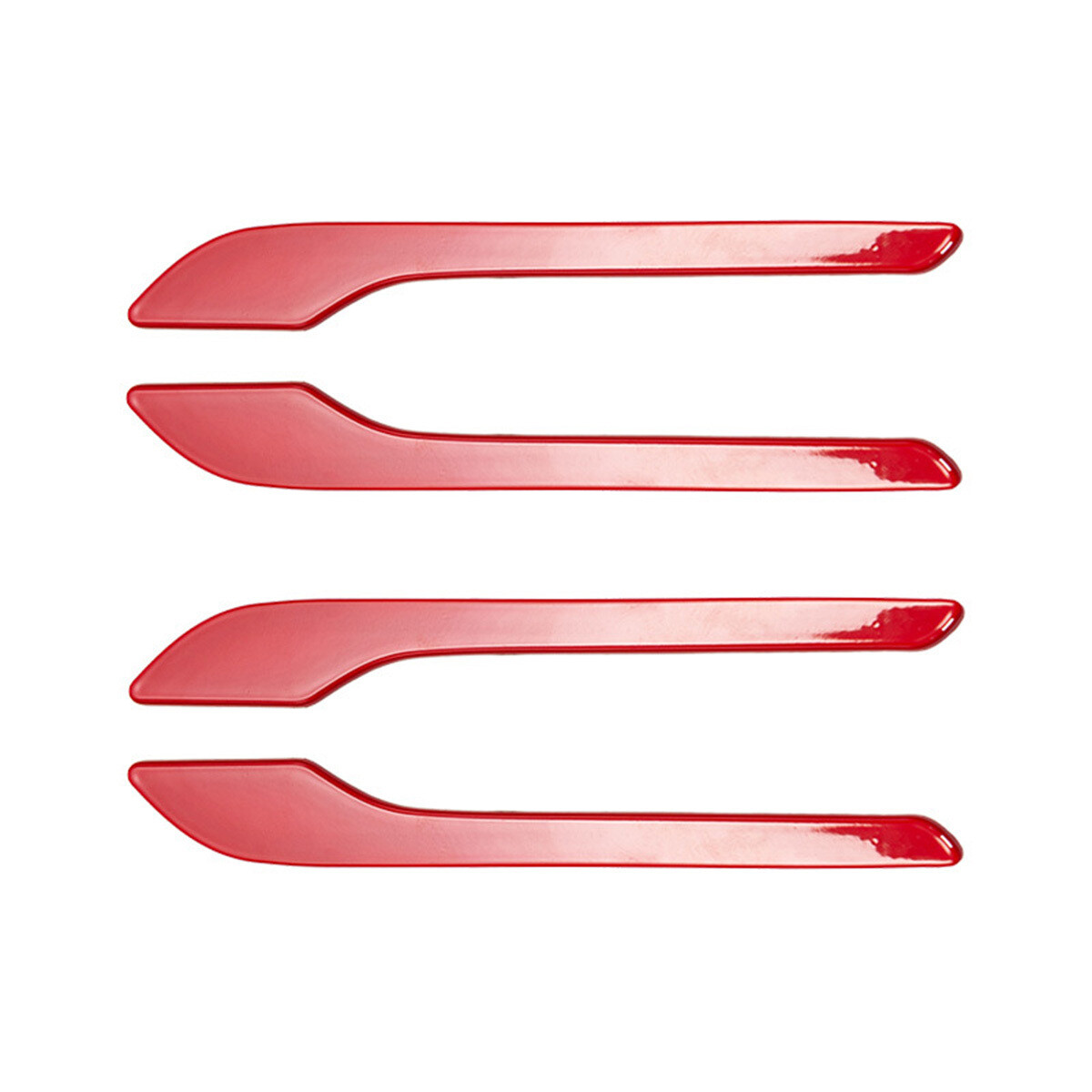 4PCS Car Door Handle Protector ABS Sticker Bar Cover RED for Tesla Model Y /3
