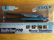 Babyliss Pro Nano Titanium 1" Style, Straight,Wave,Curl,side heating plates 450D