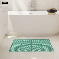 50* Anti-Slip Interlocking Deck Tiles Outdoor Pool Shower Bathroom Drainage Tile