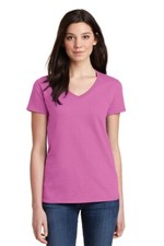 5V00L Gildan Ladies Heavy Cotton 100 Cotton V-Neck T-Shirt