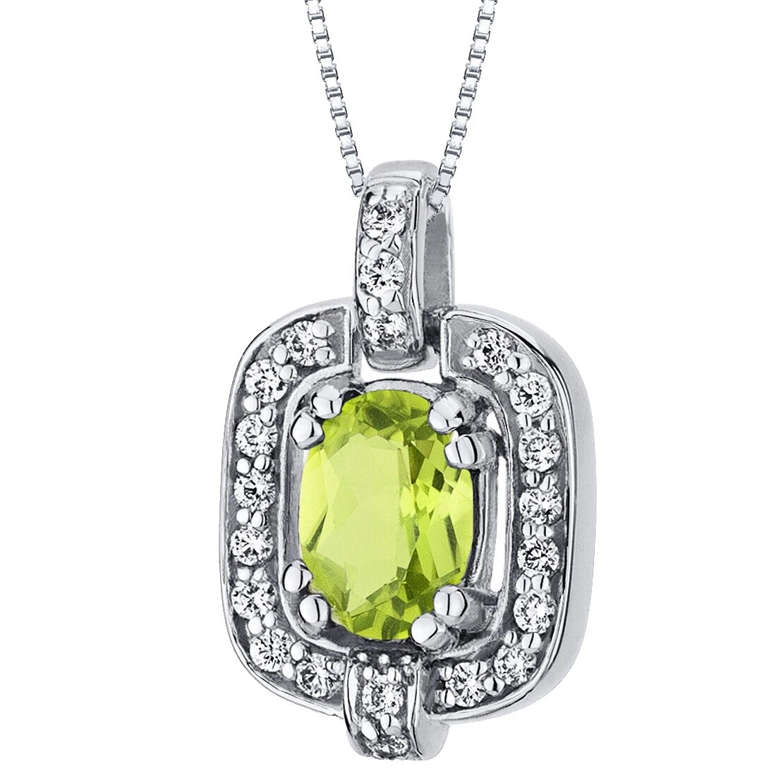 Natural Peridot Chain Fashion Necklaces & Pendants