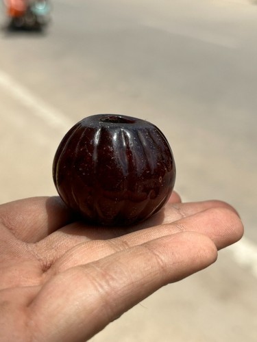 RARE ANCIENT OLD MULTIPURPOSE USE UNIQUE SHAPE RARE BIG SIZE RED GLASS BEAD - Picture 2 of 18