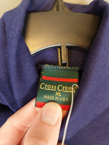 VINTAGE 90s Cross Creek Turtleneck Long Sleeve Shirt Made in USA Men's Size XL - 第 6/13 張圖片