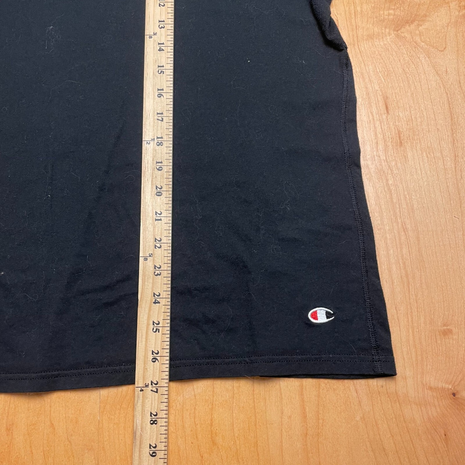 Champion Blank Medium Solid Black Short Sleeve T-… - image 6