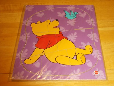 Vintage Mattel Disney Winnie The Pooh 8 Piece Wooden Puzzle #42544 ...