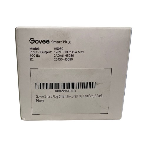 Govee Dual Smart Plug Confezione da 2, Presa Bluetooth WiFi 15A, Funziona con Alexa - Foto 6 di 12