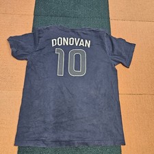 As Is* Nike Landon Donovan Team USA Large Mens Blue Graphic Logo T-shirt #10 V2a