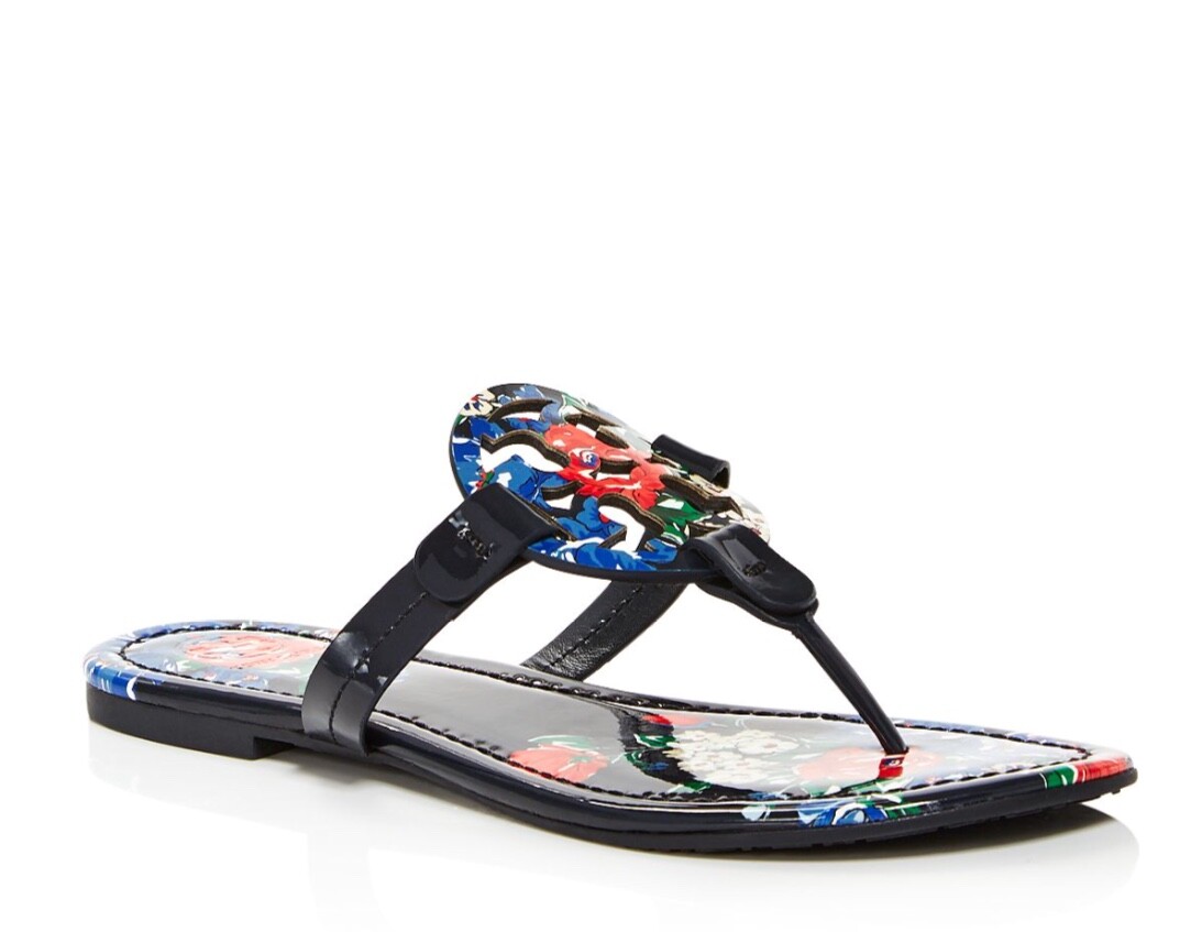 blue tory burch flip flops