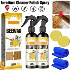 2× Bee Wax Furniture Polish Spray Natural Micro-Molecularized Beeswax w/ Tool US