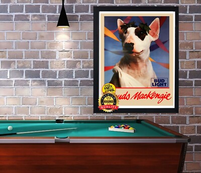 Spuds Mackenzie - Bud Light - The Original Party Animal - Metal