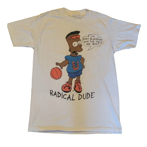 90s Rare Black Bart Simpson Blackman MC Hammer Singl 1990s vintage concert t-shirt, vintage, single stitch, B+ condition