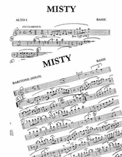 MISTY Baritone Sax Feature Instrumental Big Band Chart Arrangement Sheet Music