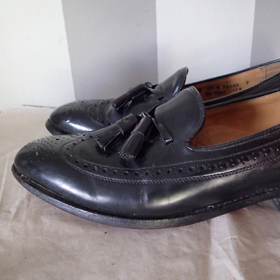 Johnston &‎ Murphy Aristocraft Black Leather Moccasin Loafers Mens 9.5 Johnston Murphy Aristocraft Mens Tassel Loafers 9.5 C Black  main image 2