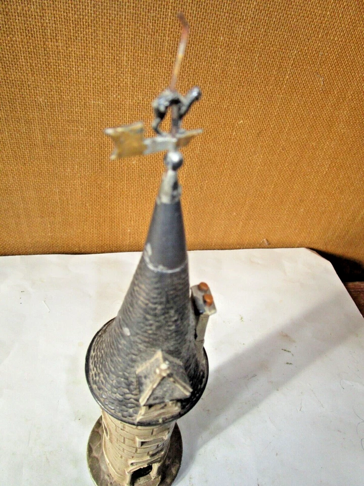 Hygromètre ancien "L'observatoire de la tour pointue" en métal - Photo 3/4