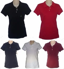 Womens AEROPOSTALE Solid Uniform 3-Placket Polo Shirt NWT #5738