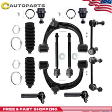 12x Front Upper Control Arms Tie Rod Ends Sway Bars For 2005-2018 Toyota Tacoma